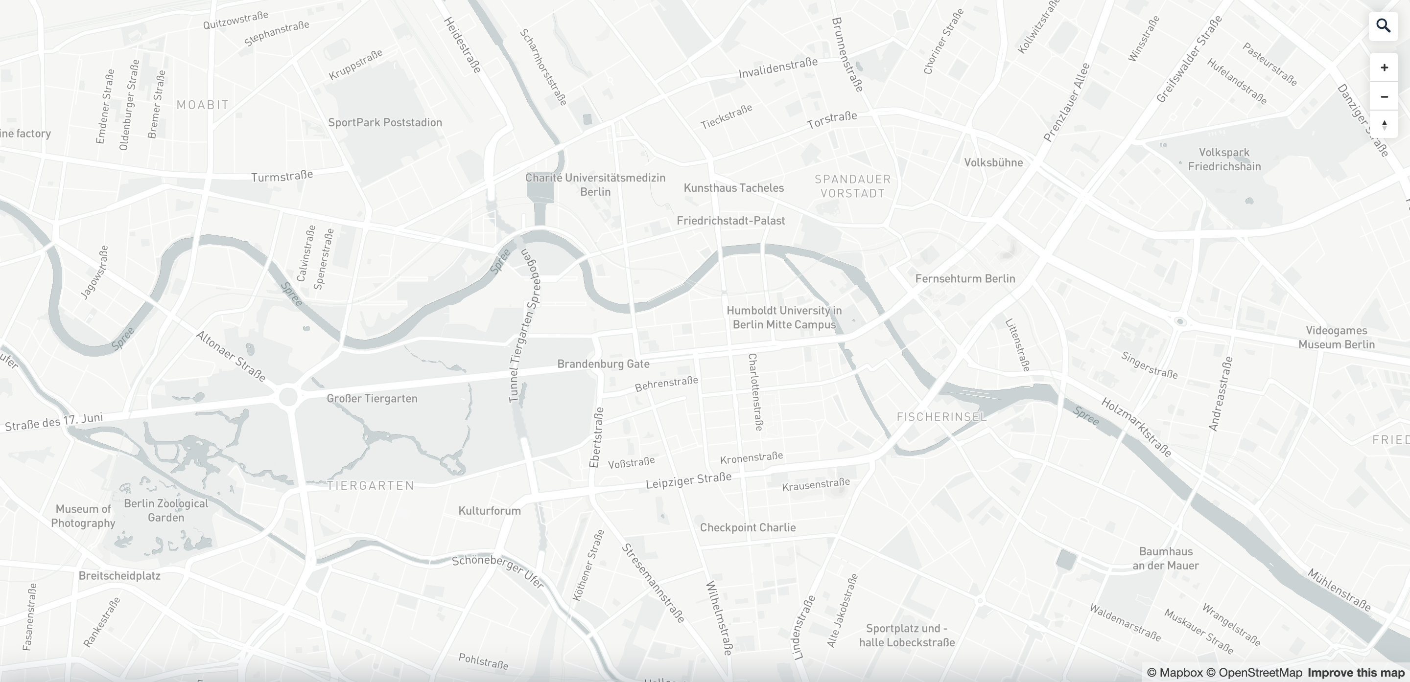 mapbox-Karte im Light-Mode